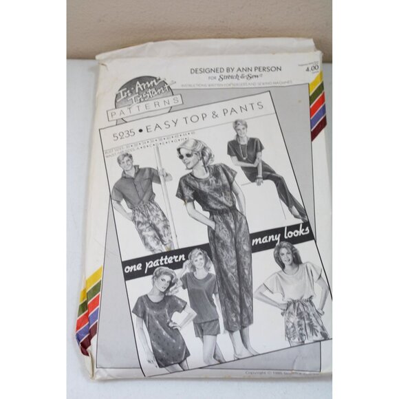 UNCUT Ann Person Pattern 5235 Pants Top Shorts Unisex Vintage 1985 93531 - Picture 2 of 4